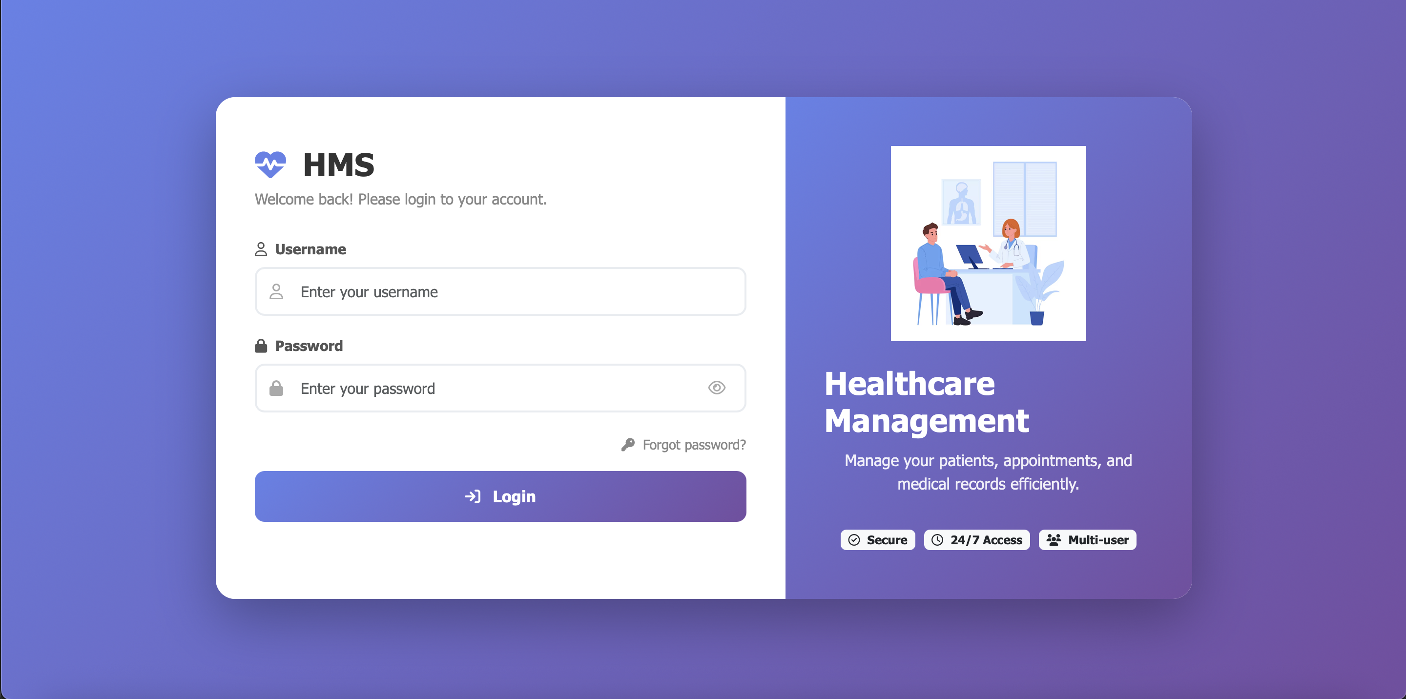Hospital Management System screenshot 1