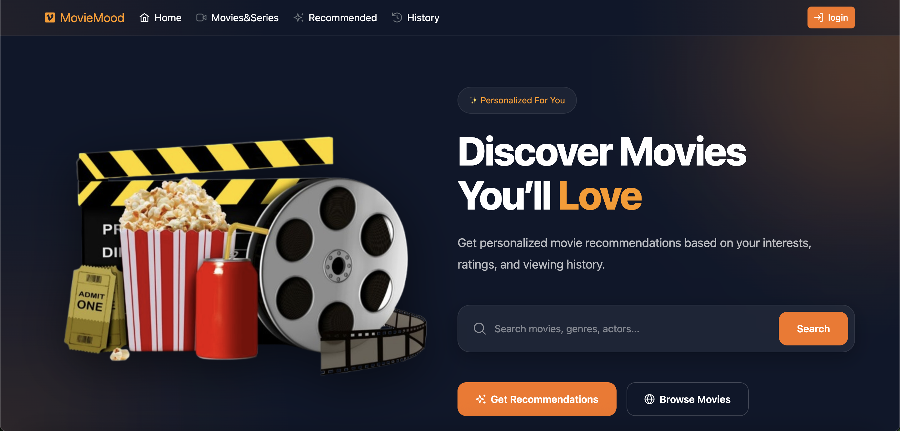 Movie Recommendation System screenshot 1