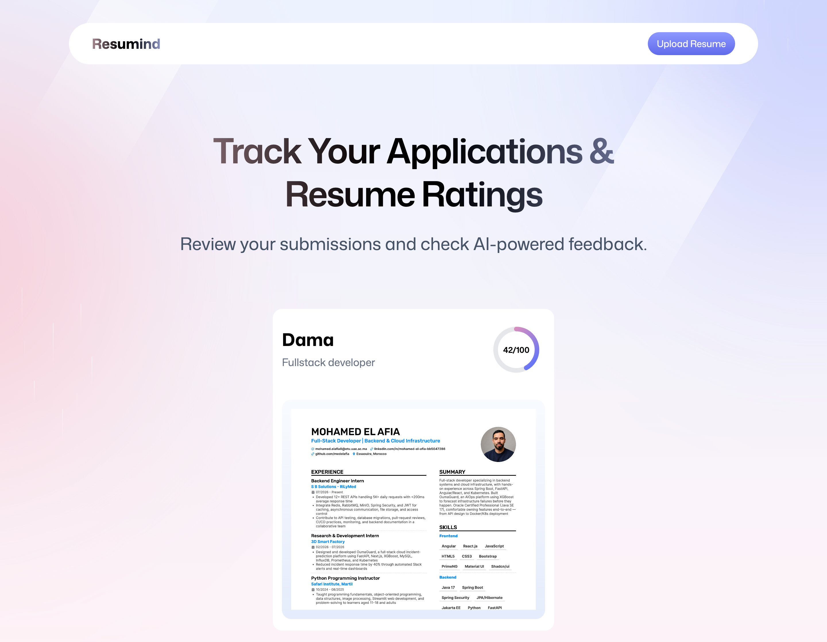 Resumind screenshot 1
